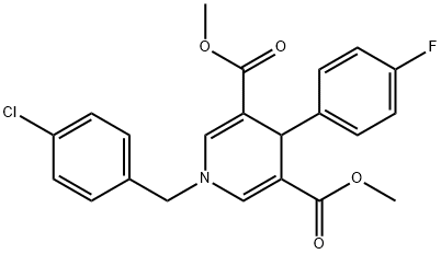 dimethyl 1-(4-chlorobenzyl)-4-(4-fluorophenyl)-1,4-dihydro-3,5-pyridinedicarboxylate Struktur