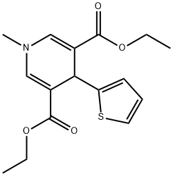 diethyl 1-methyl-4-(2-thienyl)-1,4-dihydro-3,5-pyridinedicarboxylate Struktur