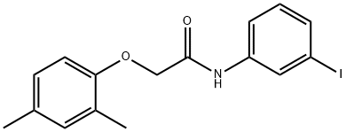 2-(2,4-dimethylphenoxy)-N-(3-iodophenyl)acetamide Struktur