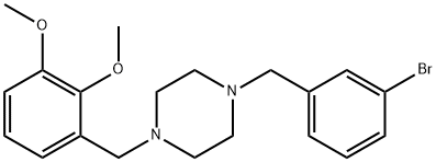 1-(3-bromobenzyl)-4-(2,3-dimethoxybenzyl)piperazine Struktur