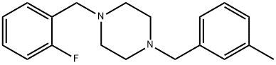 1-(2-fluorobenzyl)-4-(3-methylbenzyl)piperazine Struktur