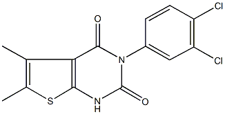 3-(3,4-dichlorophenyl)-5,6-dimethylthieno[2,3-d]pyrimidine-2,4(1H,3H)-dione Struktur