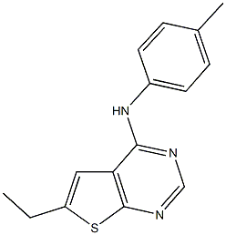 6-ethyl-N-(4-methylphenyl)thieno[2,3-d]pyrimidin-4-amine Struktur