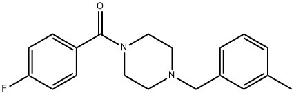 1-(4-fluorobenzoyl)-4-(3-methylbenzyl)piperazine Struktur