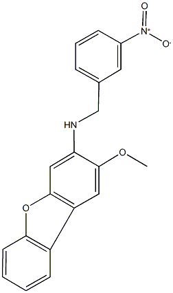 2-methoxy-N-(3-nitrobenzyl)dibenzo[b,d]furan-3-amine Struktur