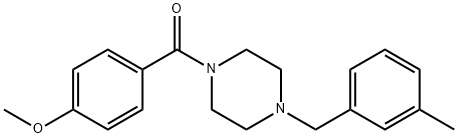 1-(4-methoxybenzoyl)-4-(3-methylbenzyl)piperazine Struktur