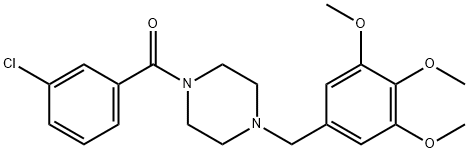 1-(3-chlorobenzoyl)-4-(3,4,5-trimethoxybenzyl)piperazine Struktur