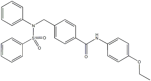 N-(4-ethoxyphenyl)-4-{[(phenylsulfonyl)anilino]methyl}benzamide Struktur