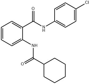 N-(4-chlorophenyl)-2-[(cyclohexylcarbonyl)amino]benzamide Struktur