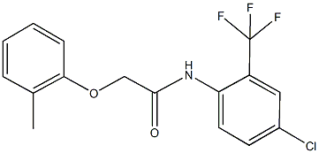 N-[4-chloro-2-(trifluoromethyl)phenyl]-2-(2-methylphenoxy)acetamide Struktur