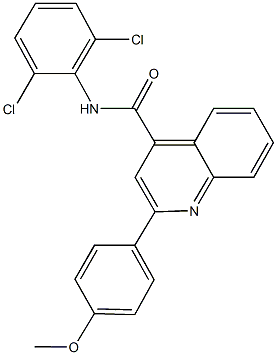 N-(2,6-dichlorophenyl)-2-(4-methoxyphenyl)-4-quinolinecarboxamide Struktur