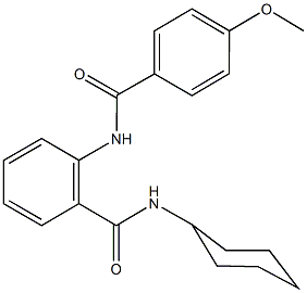 N-cyclohexyl-2-[(4-methoxybenzoyl)amino]benzamide Struktur