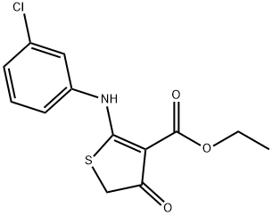 ethyl 2-(3-chloroanilino)-4-oxo-4,5-dihydro-3-thiophenecarboxylate Struktur