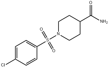 1-[(4-chlorophenyl)sulfonyl]-4-piperidinecarboxamide Struktur