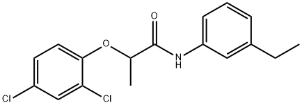 2-(2,4-dichlorophenoxy)-N-(3-ethylphenyl)propanamide Struktur