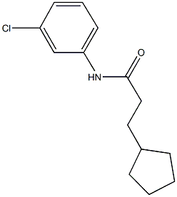 N-(3-chlorophenyl)-3-cyclopentylpropanamide Struktur