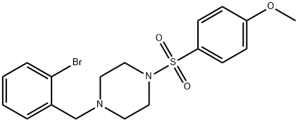 1-(2-bromobenzyl)-4-[(4-methoxyphenyl)sulfonyl]piperazine Struktur