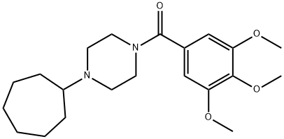 1-cycloheptyl-4-(3,4,5-trimethoxybenzoyl)piperazine Struktur