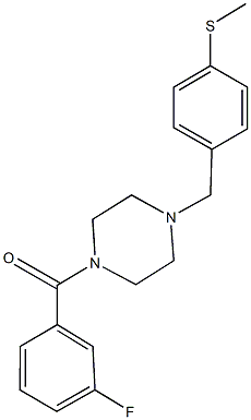 4-{[4-(3-fluorobenzoyl)-1-piperazinyl]methyl}phenyl methyl sulfide Struktur