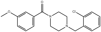 1-(2-chlorobenzyl)-4-(3-methoxybenzoyl)piperazine Struktur