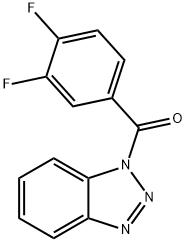 1-(3,4-difluorobenzoyl)-1H-1,2,3-benzotriazole Struktur