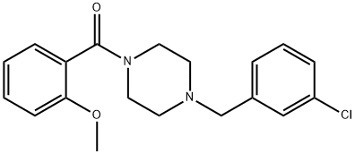 1-(3-chlorobenzyl)-4-(2-methoxybenzoyl)piperazine Struktur