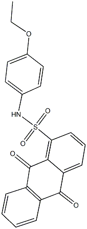 N-(4-ethoxyphenyl)-9,10-dioxo-9,10-dihydro-1-anthracenesulfonamide Struktur