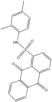 N-(2,4-dimethylphenyl)-9,10-dioxo-9,10-dihydro-1-anthracenesulfonamide Struktur