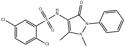 2,5-dichloro-N-(1,5-dimethyl-3-oxo-2-phenyl-2,3-dihydro-1H-pyrazol-4-yl)benzenesulfonamide Struktur