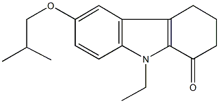 9-ethyl-6-isobutoxy-2,3,4,9-tetrahydro-1H-carbazol-1-one Struktur