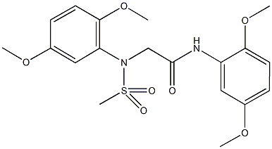 2-[2,5-dimethoxy(methylsulfonyl)anilino]-N-(2,5-dimethoxyphenyl)acetamide Struktur