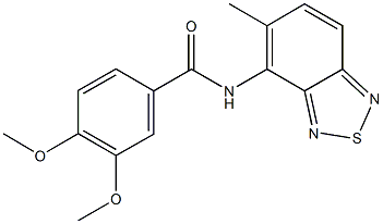 3,4-dimethoxy-N-(5-methyl-2,1,3-benzothiadiazol-4-yl)benzamide Struktur