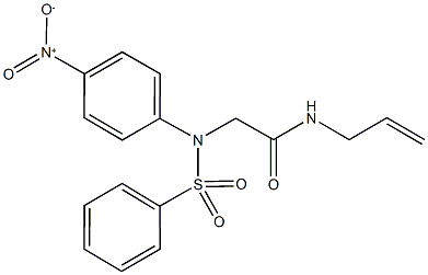 N-allyl-2-[4-nitro(phenylsulfonyl)anilino]acetamide Struktur