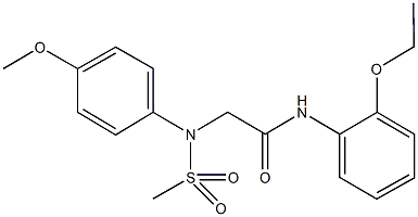 N-(2-ethoxyphenyl)-2-[4-methoxy(methylsulfonyl)anilino]acetamide Struktur