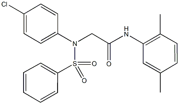 2-[4-chloro(phenylsulfonyl)anilino]-N-(2,5-dimethylphenyl)acetamide Struktur