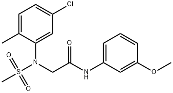 2-[5-chloro-2-methyl(methylsulfonyl)anilino]-N-(3-methoxyphenyl)acetamide Struktur