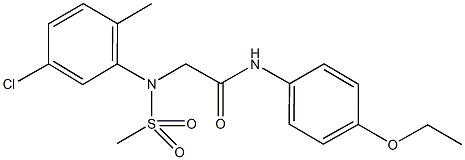 2-[5-chloro-2-methyl(methylsulfonyl)anilino]-N-(4-ethoxyphenyl)acetamide Struktur