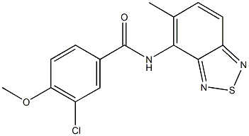 3-chloro-4-methoxy-N-(5-methyl-2,1,3-benzothiadiazol-4-yl)benzamide Struktur