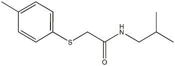 N-isobutyl-2-[(4-methylphenyl)sulfanyl]acetamide Struktur