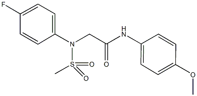 2-[4-fluoro(methylsulfonyl)anilino]-N-(4-methoxyphenyl)acetamide Struktur