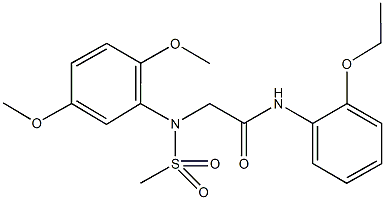 2-[2,5-dimethoxy(methylsulfonyl)anilino]-N-(2-ethoxyphenyl)acetamide Struktur