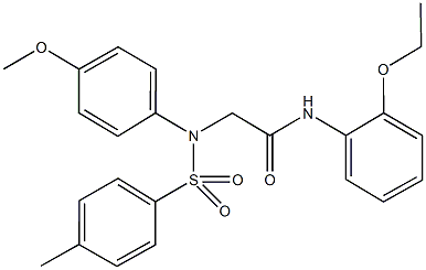 N-(2-ethoxyphenyl)-2-{4-methoxy[(4-methylphenyl)sulfonyl]anilino}acetamide Struktur