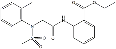 ethyl 2-({[2-methyl(methylsulfonyl)anilino]acetyl}amino)benzoate Struktur