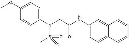 2-[4-methoxy(methylsulfonyl)anilino]-N-(2-naphthyl)acetamide Struktur