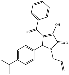 1-allyl-4-benzoyl-3-hydroxy-5-(4-isopropylphenyl)-1,5-dihydro-2H-pyrrol-2-one Struktur