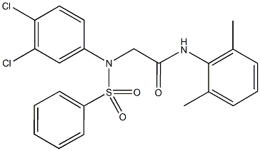 2-[3,4-dichloro(phenylsulfonyl)anilino]-N-(2,6-dimethylphenyl)acetamide Struktur