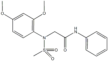 2-[2,4-dimethoxy(methylsulfonyl)anilino]-N-phenylacetamide Struktur