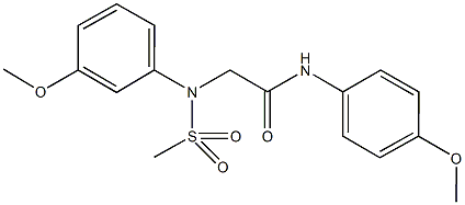 2-[3-methoxy(methylsulfonyl)anilino]-N-(4-methoxyphenyl)acetamide Struktur