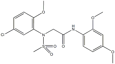 2-[5-chloro-2-methoxy(methylsulfonyl)anilino]-N-(2,4-dimethoxyphenyl)acetamide Struktur