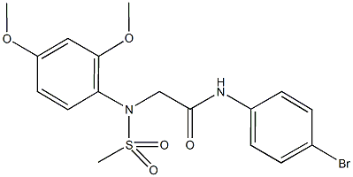 N-(4-bromophenyl)-2-[2,4-dimethoxy(methylsulfonyl)anilino]acetamide Struktur